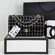 Chanel classic  woolen blackbag2 240422A -25cm - 1