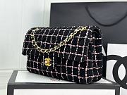 Chanel classic  woolen blackbag2 240422A -25cm - 5