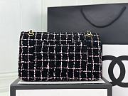 Chanel classic  woolen blackbag2 240422A -25cm - 4