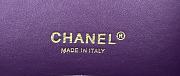 Chanel classic woolen purple bag2 240422A -25cm - 5