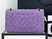 Chanel classic woolen purple bag2 240422A -25cm - 4