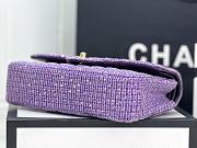 Chanel classic woolen purple bag2 240422A -25cm - 3