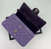 Chanel classic woolen purple bag2 240422A -25cm - 2