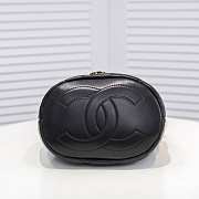 Chanel  Retro drawstring button bag lambskin black 21×24×14cm - 3