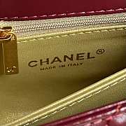 Chanel Coco Top Handle Handbag Calfskin glossy red 19cm - 4