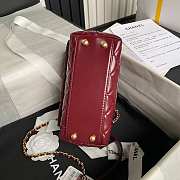 Chanel Coco Top Handle Handbag Calfskin glossy red 19cm - 3