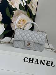 Chanel classic lambskin grey bag 20cm - 1