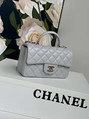 Chanel classic lambskin grey bag 20cm - 5