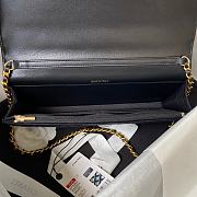 Chanel classic  black velvet bag 23cm - 4