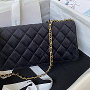 Chanel classic  black velvet bag 23cm - 3