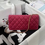 Chanel classic  red  velvet bag 23cm - 5