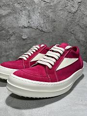 Rick Owens rose red sneakers - 4