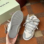 Lanvin Leather Curb Sneakers  white - 4