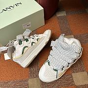 Lanvin Leather Curb Sneakers off white - 3