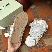 Lanvin Leather Curb Sneakers off white - 6