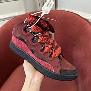 Lanvin Leather Curb Sneakers  red - 5