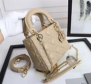 Dior Lady Dior Bag Cannage Lambskin  Khaki 17cm - 2