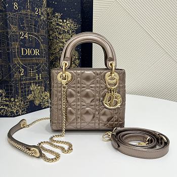 DIOR LADY MINI  6603A chocolate color 17x7x15cm