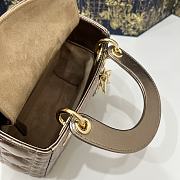 DIOR LADY MINI  6603A chocolate color 17x7x15cm - 2