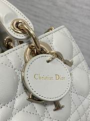 DIOR LADY MINI  9240A  white gold buckle22x6x12cm - 5