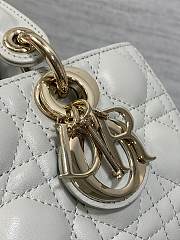 DIOR LADY MINI  9240A  white gold buckle22x6x12cm - 4