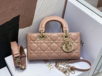 DIOR LADY MINI  9240A pink  gold buckle22x6x12cm