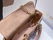 DIOR LADY MINI  9240A pink  gold buckle22x6x12cm - 5