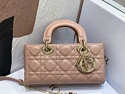 DIOR LADY MINI  9240A pink  gold buckle22x6x12cm - 2