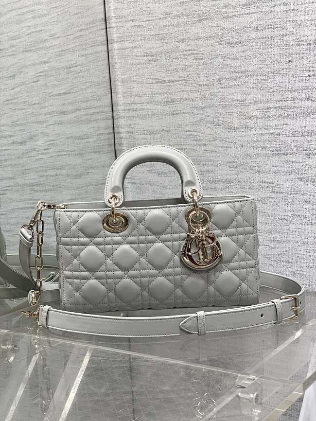 DIOR LADY MINI  9250A  white gold buckle 26x6x14cm - 1