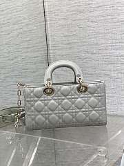 DIOR LADY MINI  9250A  white gold buckle 26x6x14cm - 5