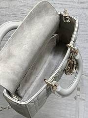 DIOR LADY MINI  9250A  white gold buckle 26x6x14cm - 4