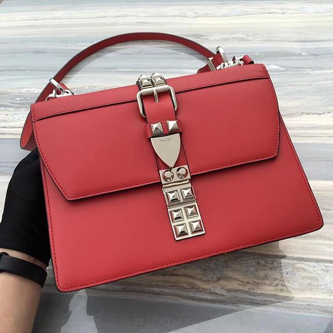 PRADA Hand bag 1BA179 Red 26x19x11cm - 1