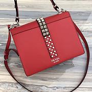 PRADA Hand bag 1BA179 Red 26x19x11cm - 5