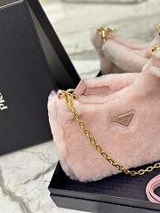 Prada crossbody Fluffy pink bag 22*18*6cm - 4