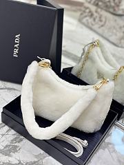 Prada crossbody Fluffy white bag 22*18*6cm - 3