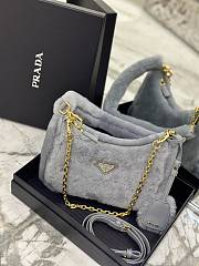 Prada crossbody Fluffy gray bag 22*18*6cm - 4