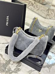 Prada crossbody Fluffy gray bag 22*18*6cm - 3