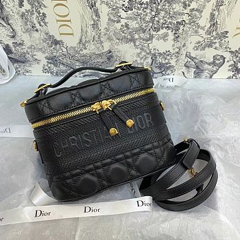 Dior Travel bag 130518A Black 18.5x13x10.5cm