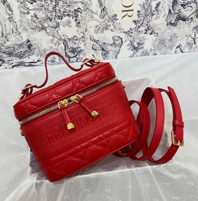 Dior Travel bag 130518A Red 18.5x13x10.5cm - 1