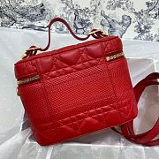 Dior Travel bag 130518A Red 18.5x13x10.5cm - 2