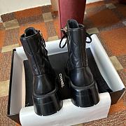 Chanel calfskin black short boots - 5