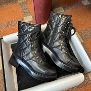 Chanel calfskin black short boots - 2