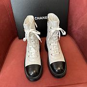  Chanel calfskin white short boots - 1