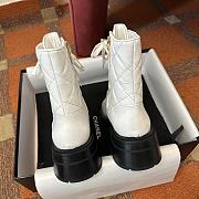  Chanel calfskin white short boots - 3