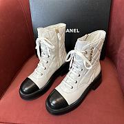  Chanel calfskin white short boots - 2