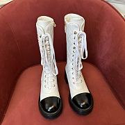 Chanel calfskin white long boots - 1