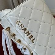 Chanel calfskin white long boots - 3