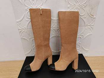 Chanel brown  high heel long boots