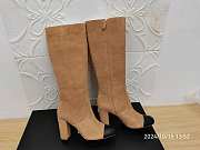 Chanel brown  high heel long boots - 5