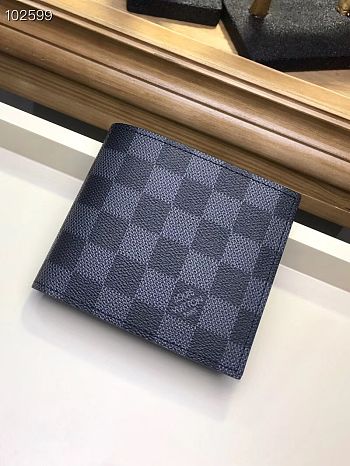 LV MARCO  black  plaid WALLET N63336